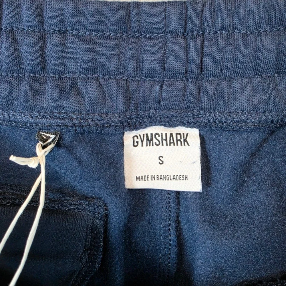 Gymshark Crest Jogger Mens Small Navy Blue Slim Fit Fleece Sweatpants Gym NWT